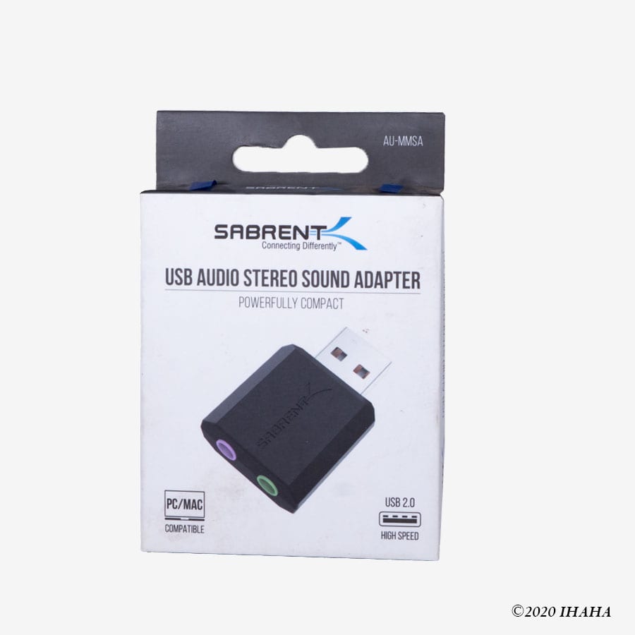 sabrent usb external stereo sound adapter for windows and mac.